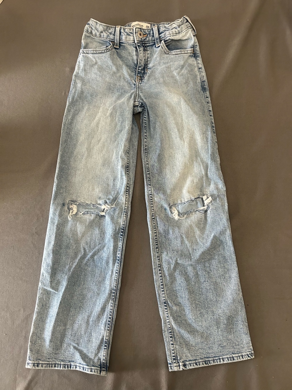 Abercrombie Kids High Rise Wide Leg Girls Jeans